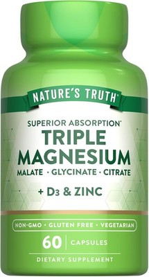 Triple Magnesium Complex Supplement | 60 Capsules | by Nature's Truth