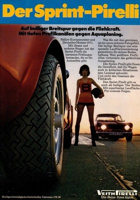 3w24419/ Reklame / Werbung aus 1972   VEIHT PIRELLI Gürtelreifen
