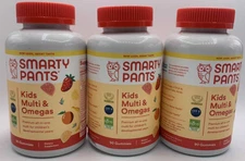3x SmartyPants Kids Multivitamin Gummies: Omega 3 Fish Oil (EPA/DHA) EXP 8/2026