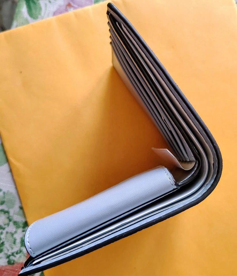 Бумажник Michael Kors Cooper темно-синий с логотипом бумажник светлая небесная кожа новый с Ярлыками $138 - Изображение 4 из 4