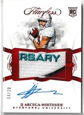 2019 Flawless Rose Bowl Logo Patch Auto RPA Ruby/20 JJ Arcega Whiteside Stanford