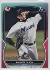 2023 Bowman Draft Aqua & Pink Gradient 52/199 Emmett Olson #BD-10 4f5
