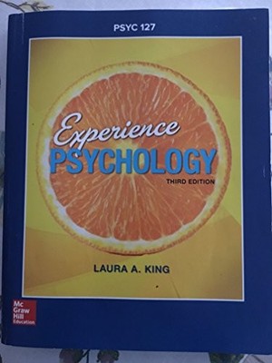 EXPERIENCE PSYCHOLOGY, THIRD EDITION, INSTRUCTORS REVIEW By Laura A. King *VG+*
