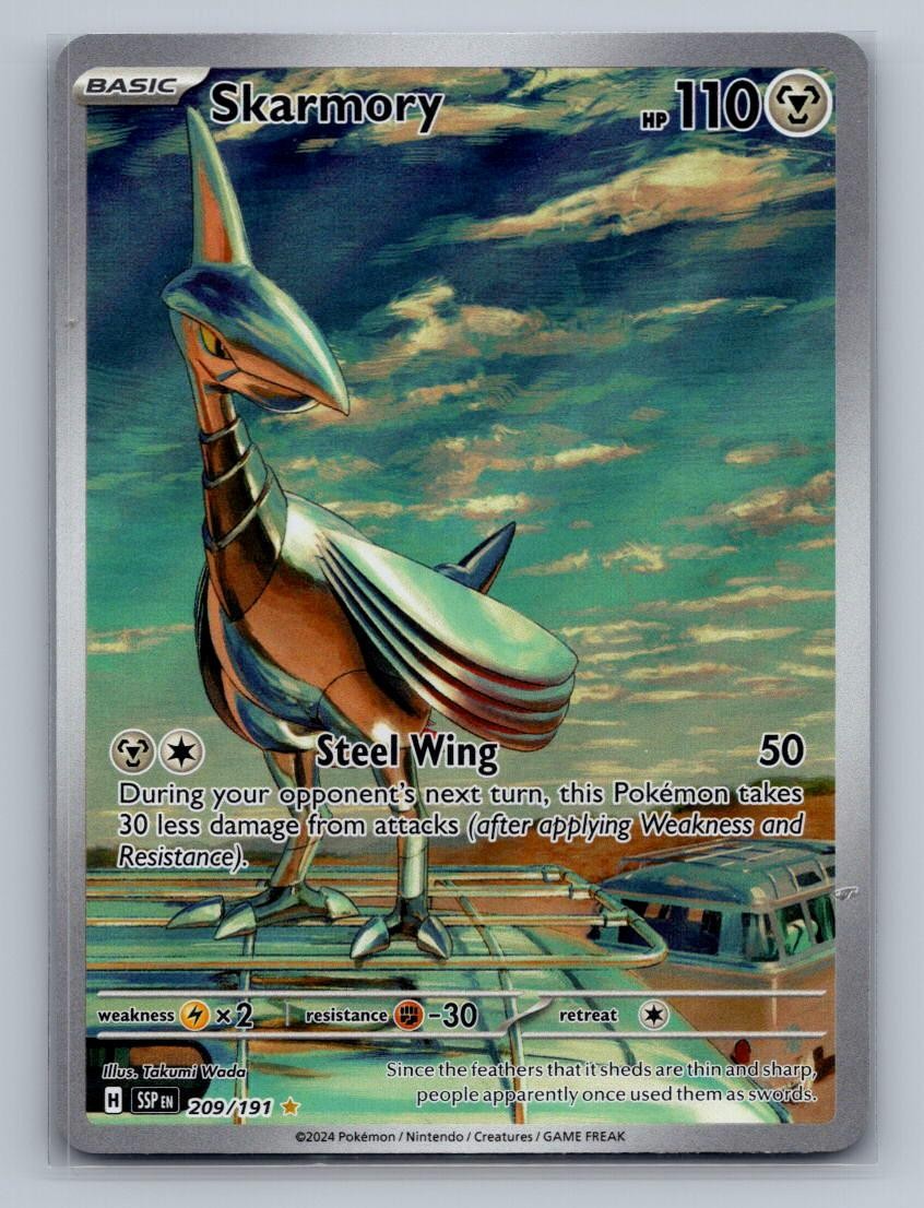 SKARMORY 209/191 IR SURGING SPARKS POKEMON HOLO NM