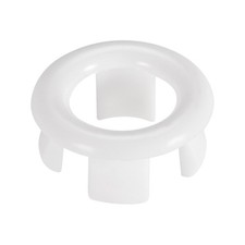 6 x Sink Basin Trim Overflow Cover Insert in Hole Ring Covers Caps White