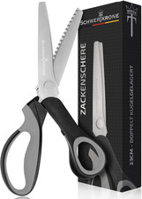 Forbici a Zig Zag per Tessuto Premium 23 Cm - Acciaio Inox, Manici Ergonomici - 