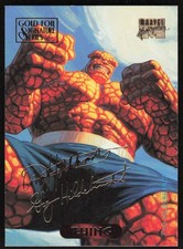 1994 Fleer Marvel Masterpieces Hildebrandt Thing Gold Foil Signature Card 123