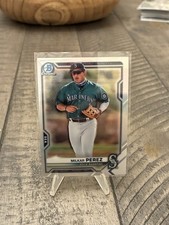 Milkar Perez 2021 Bowman Draft #BDC-117 Chrome Refractor Seattle Mariners. B1