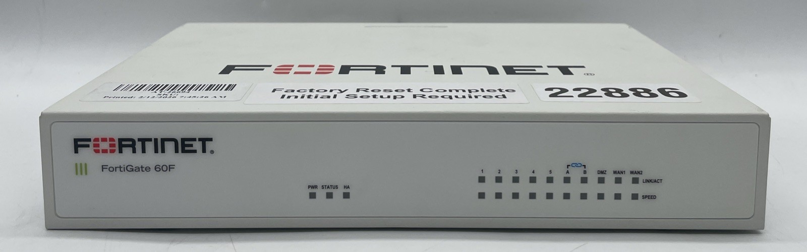 Fortinet FortiGate Security Appliance |P/N: FG-60F|