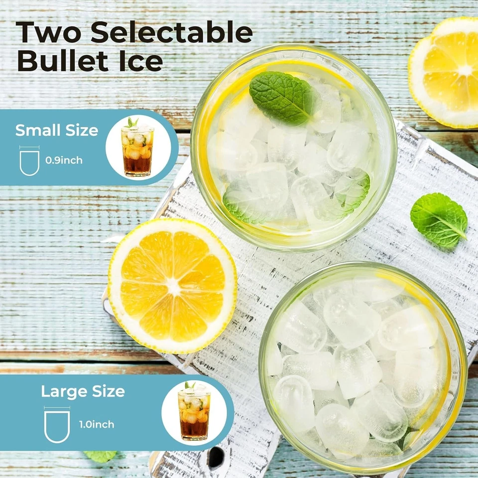 Countertop Ice Maker with Handle, 8 Bullet Ice Ready in 6 Mins, Self-Cleaning - Image 4 of 4