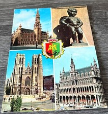Brussels Bruxelles Belgium - Multiview Manneken Pis Grand Place - Postcard 1980