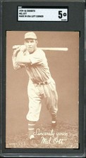 1939-46 Exhibit Salutations W462 #47 Mel Ott (USA on left) HOF SGC 5 EX
