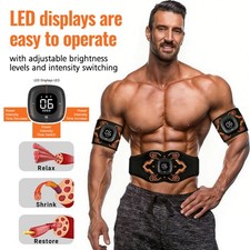 EMS Ajuste Abdominal Estimulador Muscular Entrenamiento ABS Equipo Fitness Gimnasio Entrenamiento Cinturón