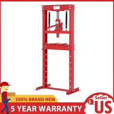 12 Ton Hydraulic Shop Press With Press Plates H-frame Garage Floor Press Red