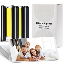 Compatible for M100/M200 4x6" Photo Printer 80 Sheets Photo Paper  2 Ink Car...