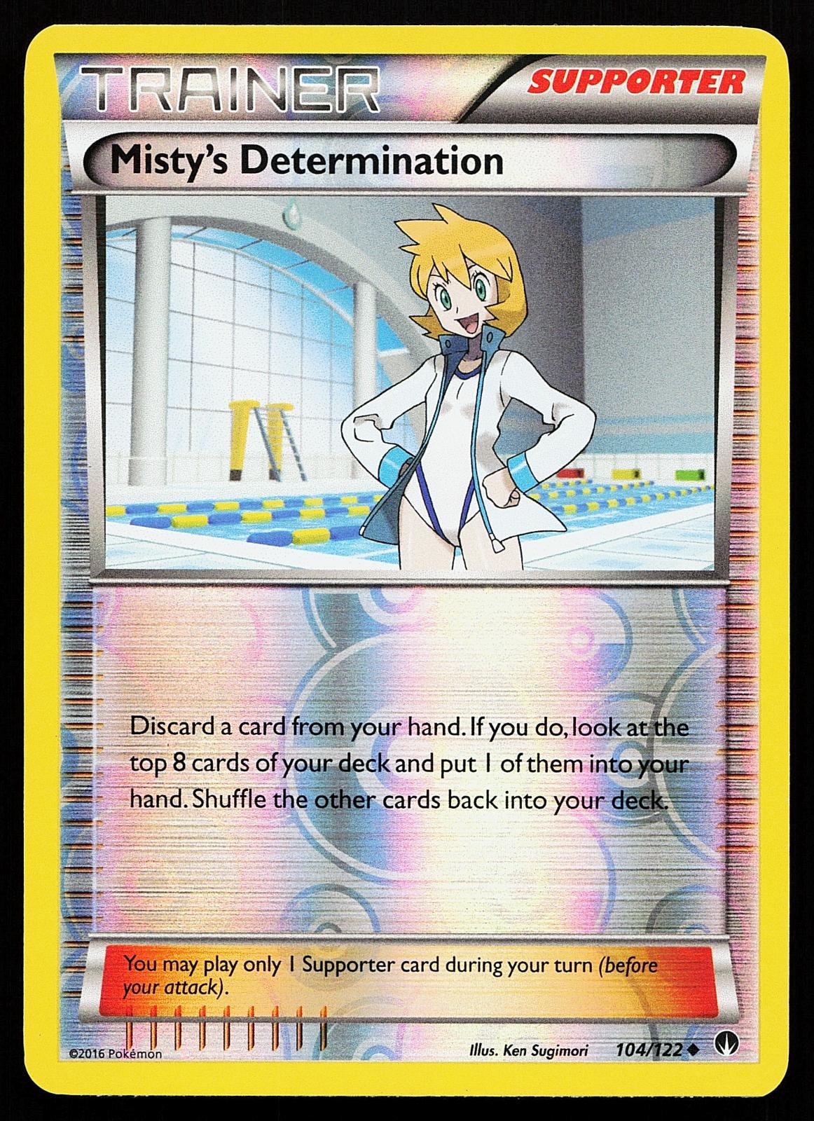 Misty's Determination 104/122 Reverse Holo Uncommon BREAKpoint Pokemon Card