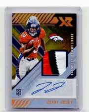 2020 Panini XR Rookie 4 color Swatch Autographs Jerry Jeudy Gold 10/10