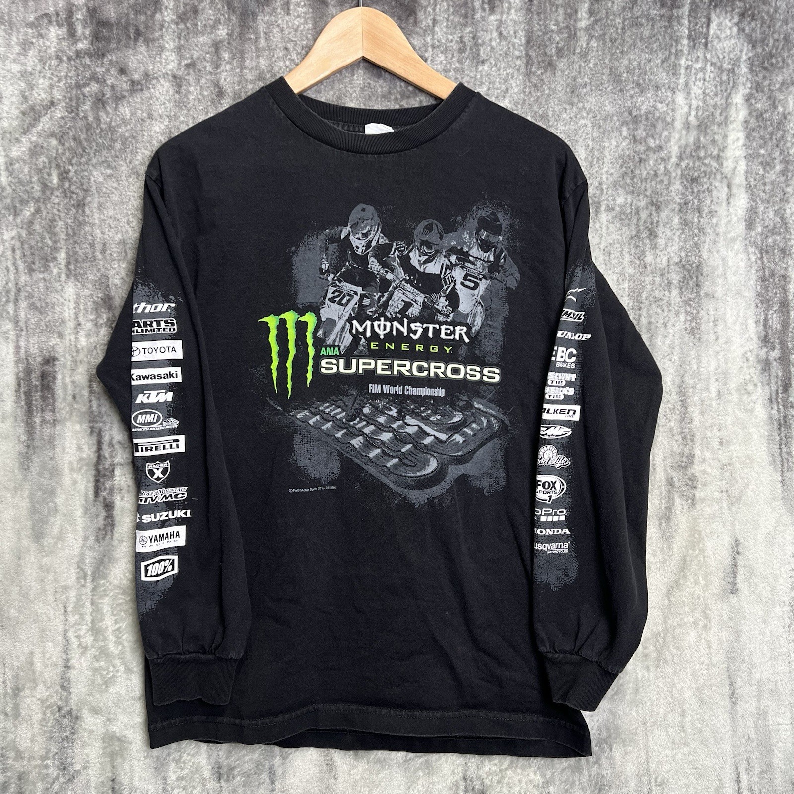 Y2K Monster Energy Supercross FIM World Champs Long Sleeve Shirt M Moto Racing