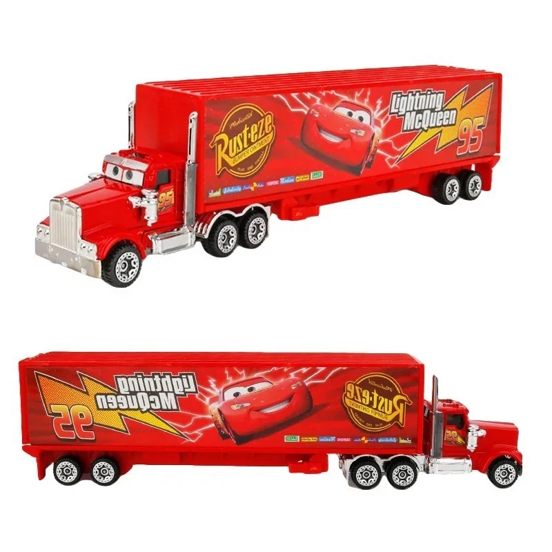 7PCS Disney Pixar Cars Lightning McQueen Jackson Storm Mack Truck Diecast - Image 3 of 4