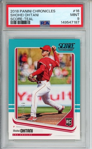 2018 Chronicles #16 Score Teal #173/199 Shohei Ohtani Rookie (RC) PSA 9 Mint