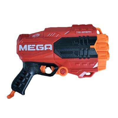 Nerf MEGA Tri-Break Blaster - Tested, Good Working Condition
