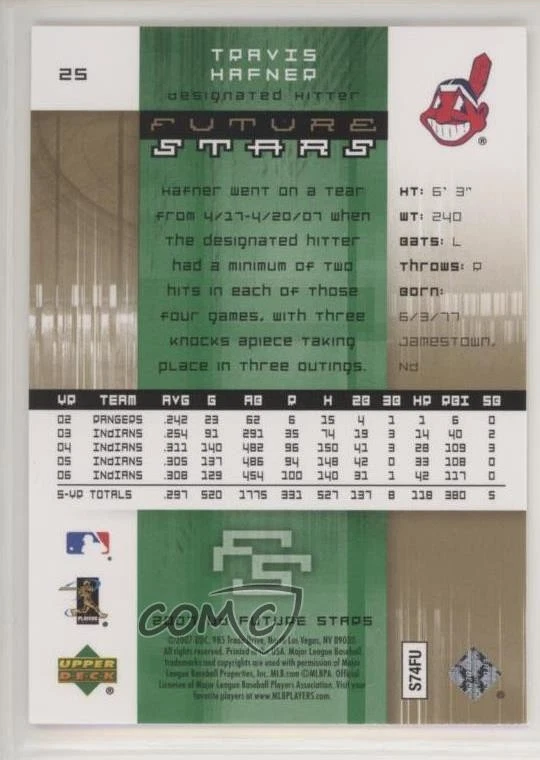2007 Upper Deck Future Stars Travis Hafner #25 - Image 2 of 2
