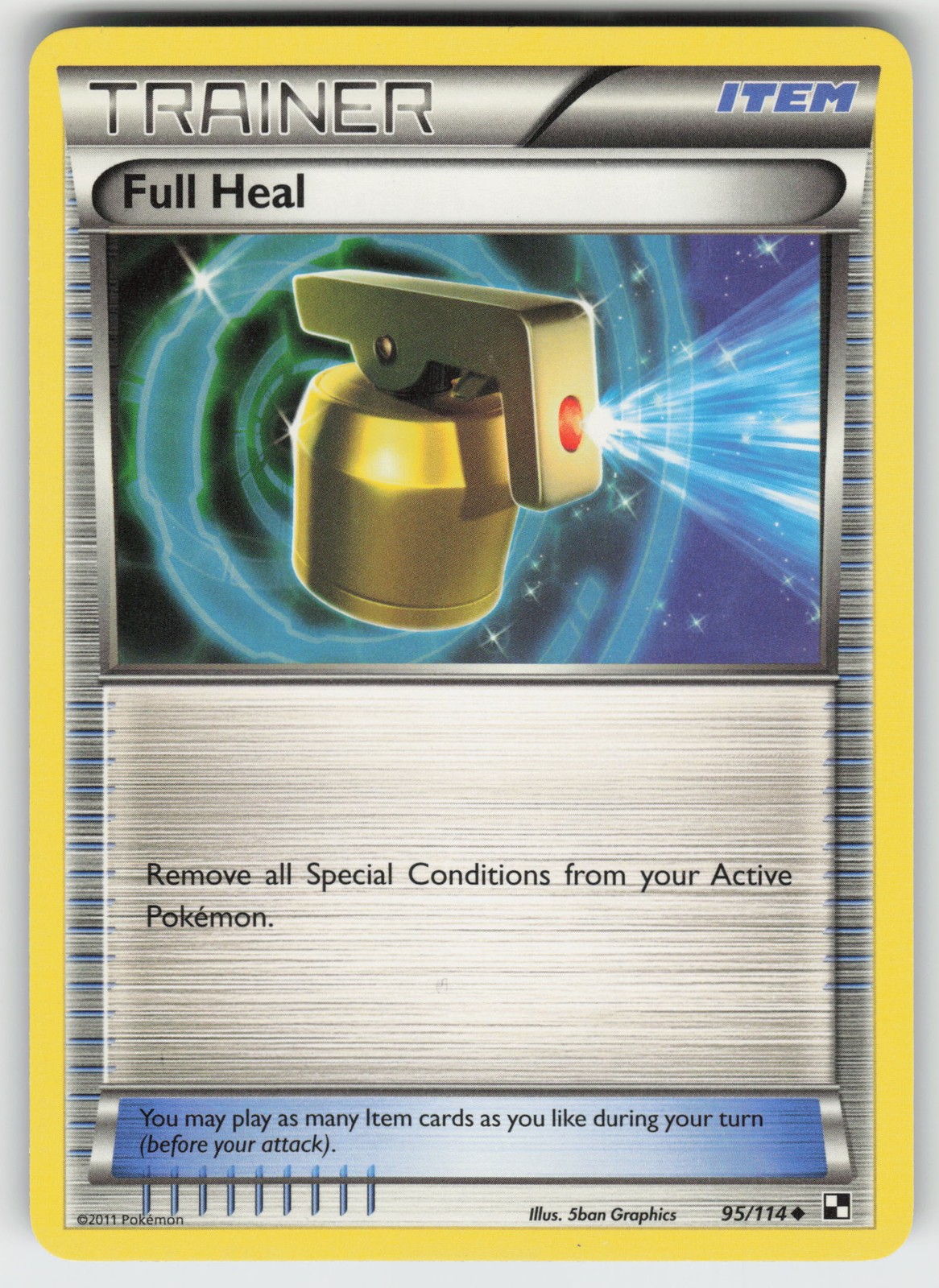 Full Heal Black and White 95/114 Uncommon LP Pokemon