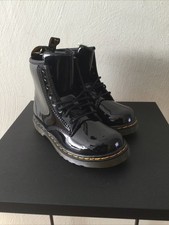 Dr. Doc Martens 15373 AW004 Toddler Kids Black Side Zip Patent Leather Size 10