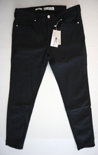 Mango Women s Sz 10 Black Waxed Push-Up Low W...