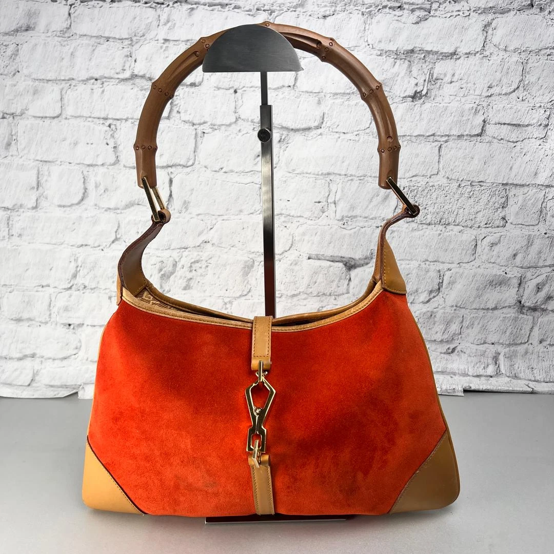 Gucci Suede Exterior Orange Bags & Handbags for Women for sale | eBay