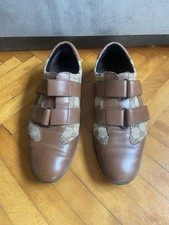 Gucci Uomo Scarpe Guccissima Marrone Pelle Tg 41 Vintage Originali