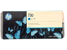 Genuine HP 730 Cyan High Yield DesignJet Ink Cartridge 300ml P2V68A 09/2027