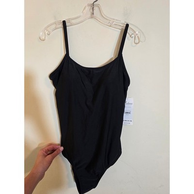 Catalina Womens One Piece Swimsuit Rich Black XL 16-18 NWT CTL37190