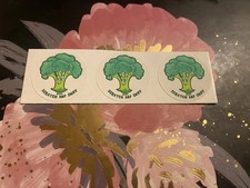 Wacky Whiffer Small Strip Of 3 Stickers - BROCCOLI Scent Scratch N Sniff