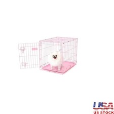 Portable Heavy Duty Dog Crate Folding Kennel Secure Safe Small Puppies New