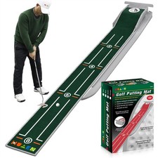 Mini Golf Putting Mat - Indoor/Outdoor with Ball Return Alignment Guide  Dur...