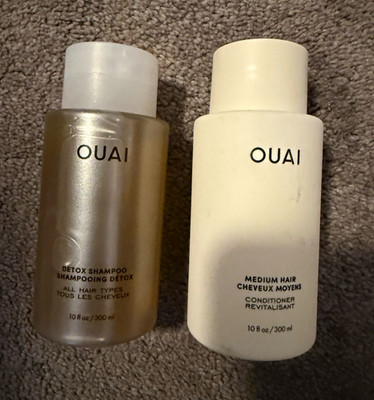 OUAI Detox Shampoo & Medium Hair Conditioner Set 10 fl oz / 300 ml Each