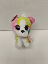 TY Beanie Boos - ISLA the Rainbow Dog (Glitter Eyes) (Plastic Key Clip - 3 inch)