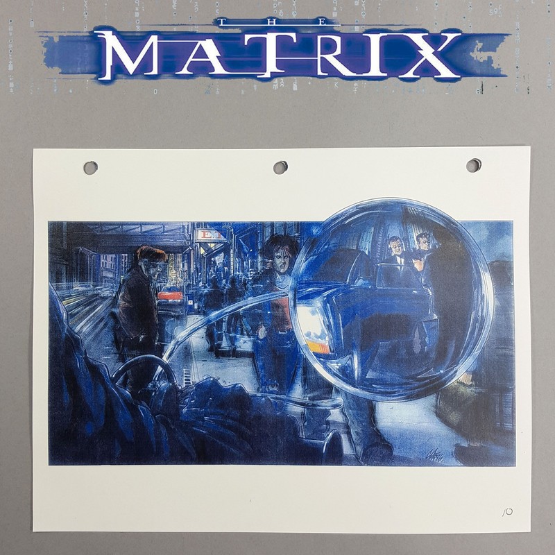 Image 9 of The Matrix - Production Used Color Concept Storyboard - On the Street - Prop COA