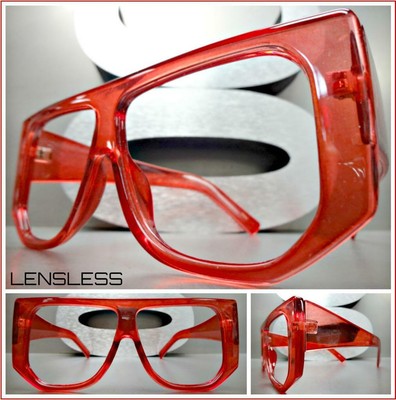 oversized red glasses