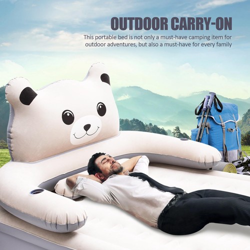 Flylapdo King Size Air Mattress With Headboard Camping Airbed W/Electric Pump - Picture 5 of 14