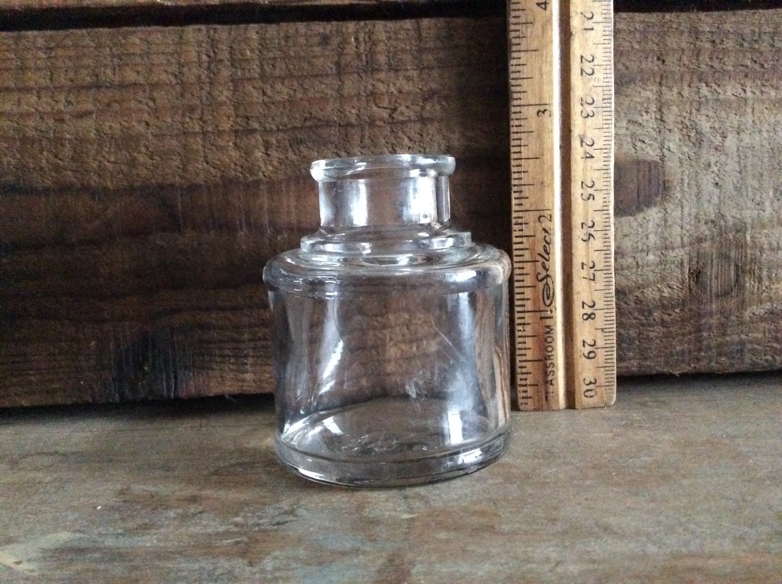 Vintage Antique Glass Ink Bottle , Embossed Lettering, C65 eBay