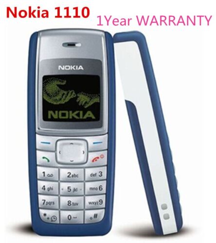 Original Nokia 1110 1110i GSM 2G débloqué VENTE CHAUDE GSM900/1800 +1 an GARANTIE - Photo 1/19