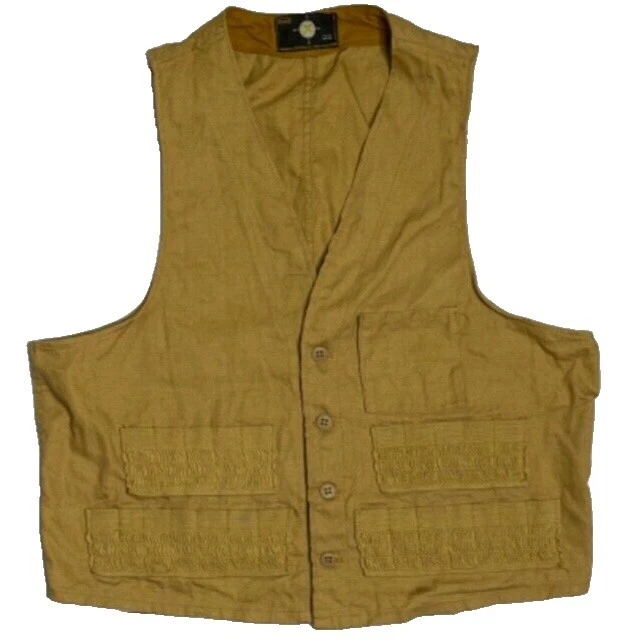 Chalecos Vintage marrón de lona para hombres