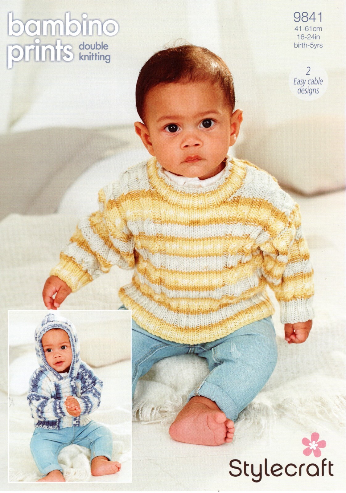 Stylecraft Baby DK Knitting Pattern - 9841 Jacket & Sweater - Birth to 5 yrs