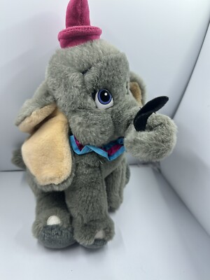 Walt Disney Exclusive Dumbo Vintage Rare Stuffed Toy Plush 9'' Purple Hat