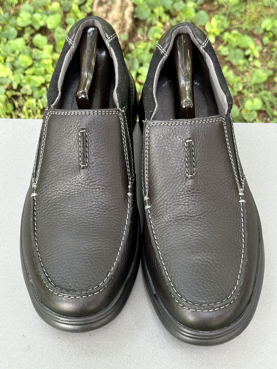 Clarks Cotrell Loafers Men\'s Size 10W Brown Leather Comfort Classic Slip On Shoe Men main image 4