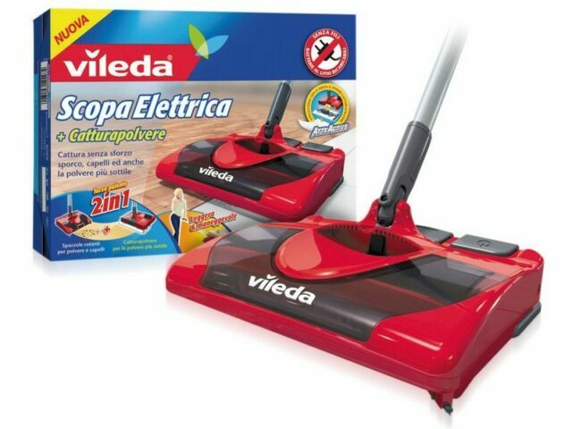Scopa Vileda In Poliestere - 2 Pezzi, Rosso, 2x2 Cm, Per Pulizie Domestiche