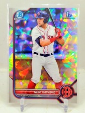 2022 Bowman Chrome 1st Niko Kavadas Atomic Refractor SP Red Sox ROOKIE Ice RC C3