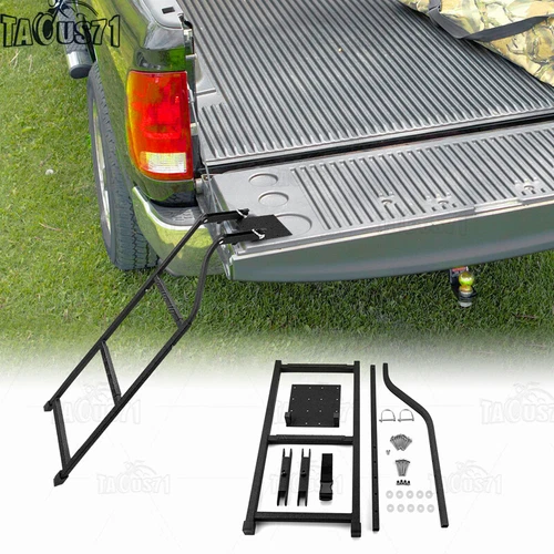 Foldable Pickup Truck Tailgate Ladder Step Capacity 300 lbs Height adjustable